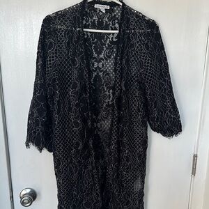 Isaac Mizrahi Black Lace Cardigan